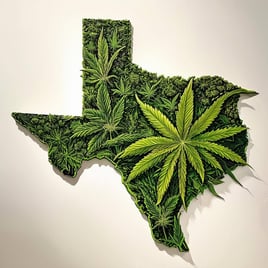 Hemp art for the state of Texas