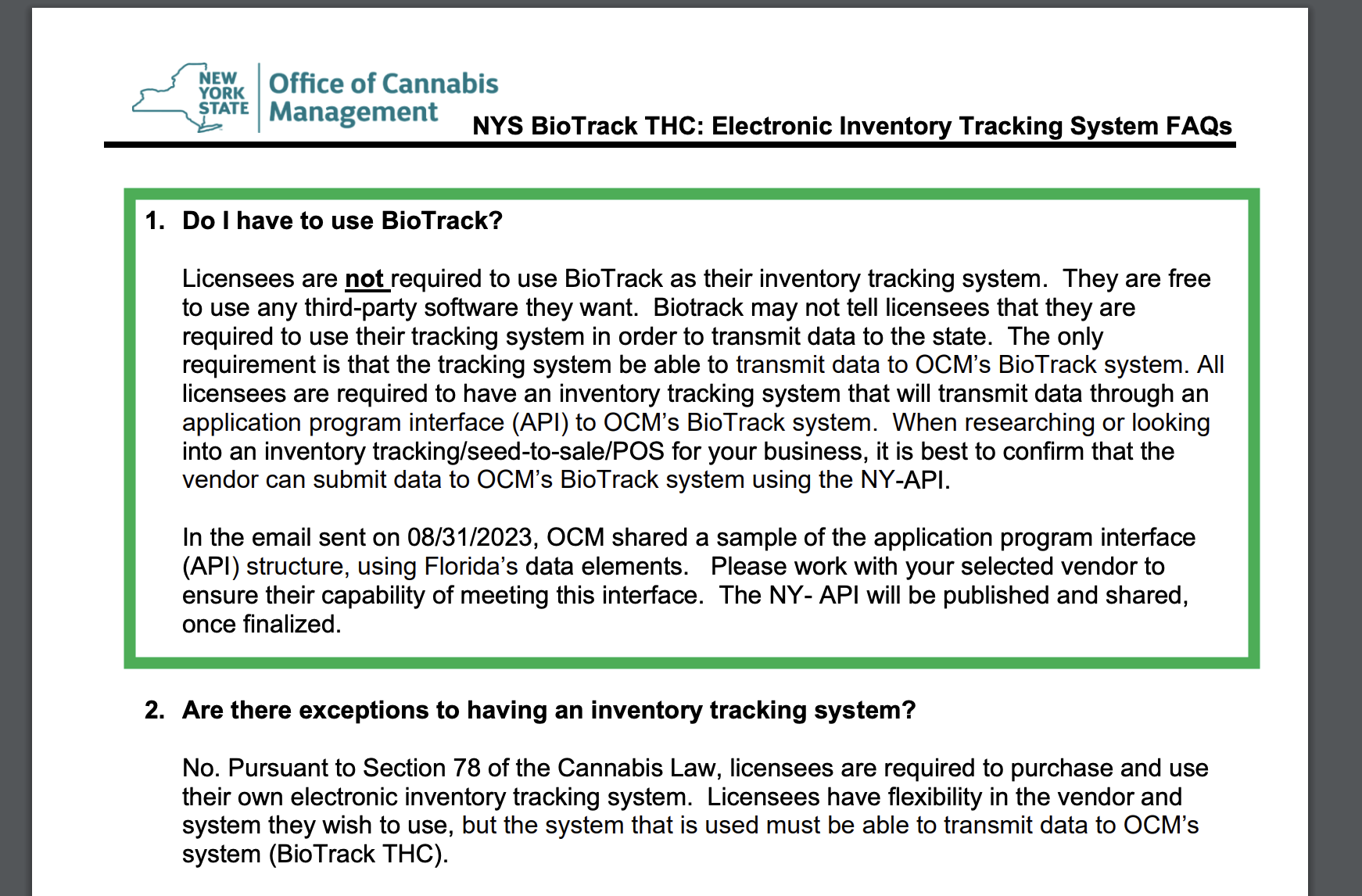 Do I have to use BioTrack?