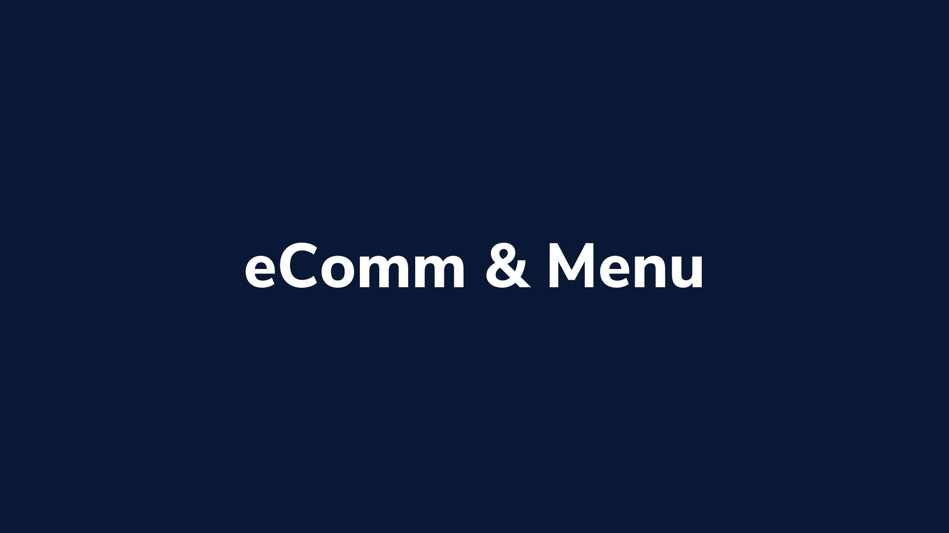 ANCHOR_Ecomm and menu