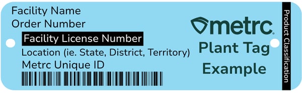 Metrc Plant Tag Example 3x