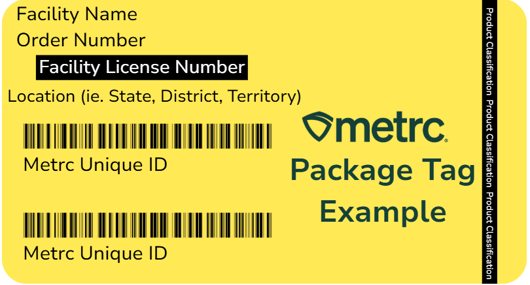 Metrc Package Tag Example